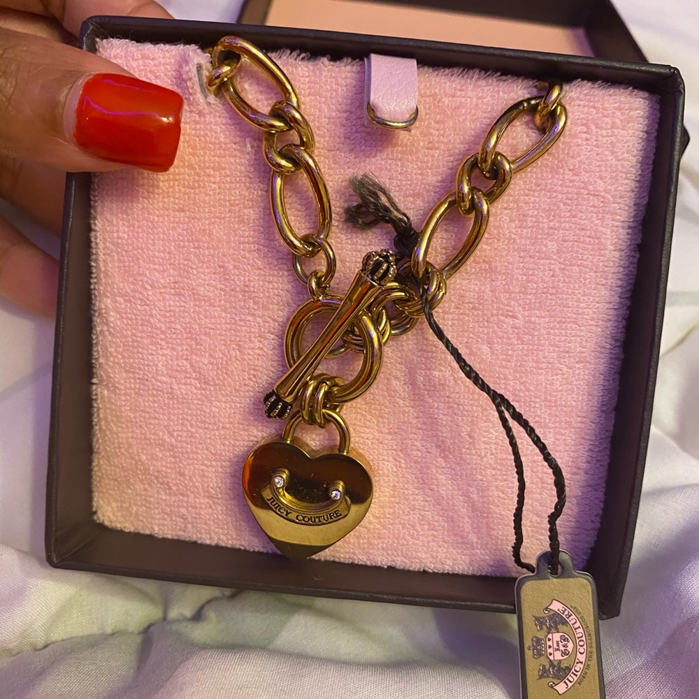 Juicy Couture Heart Padlock Starter Necklace